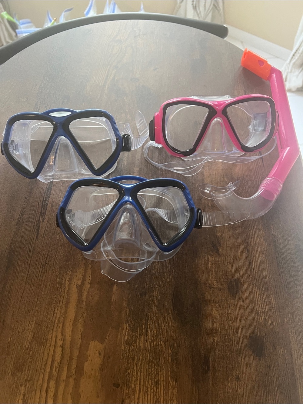 Kids Snorkel Mask Set with Pink Snorkel